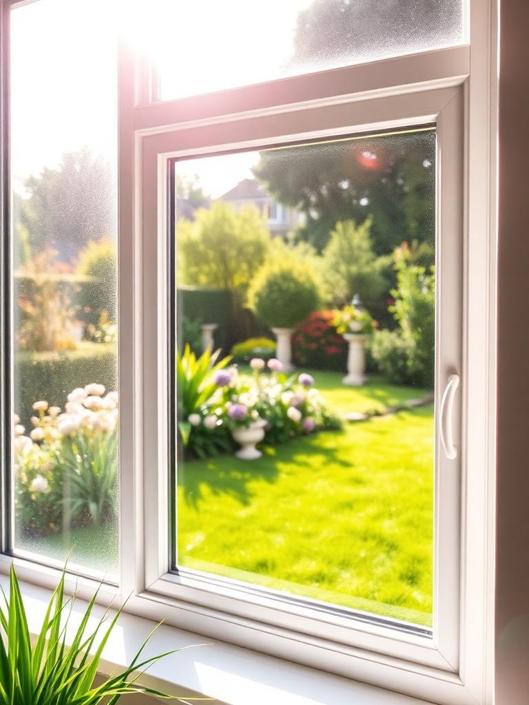 Replaced sealed unit, crystal clear glass with garden view